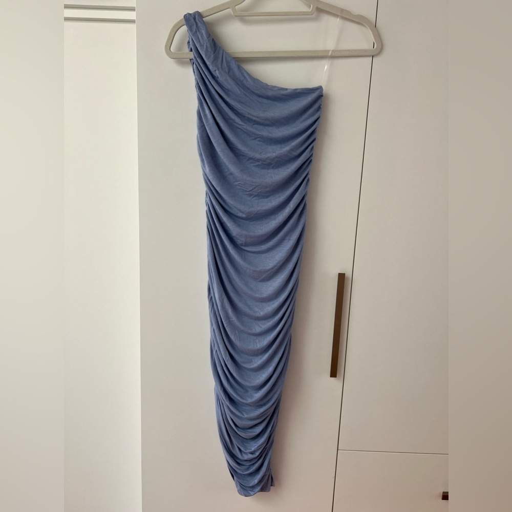 Norma Kamali style wedding guest dress from pinkblush
